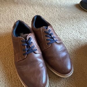 Mix No. 6 Brown Leather Oxfords with Navy Laces